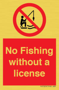 No Fishing without a license